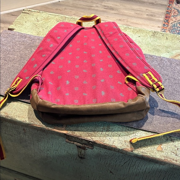 Harry Potter Gryffindor Backpack Faux Leather Bottom Hogwarts - Picture 2 of 8